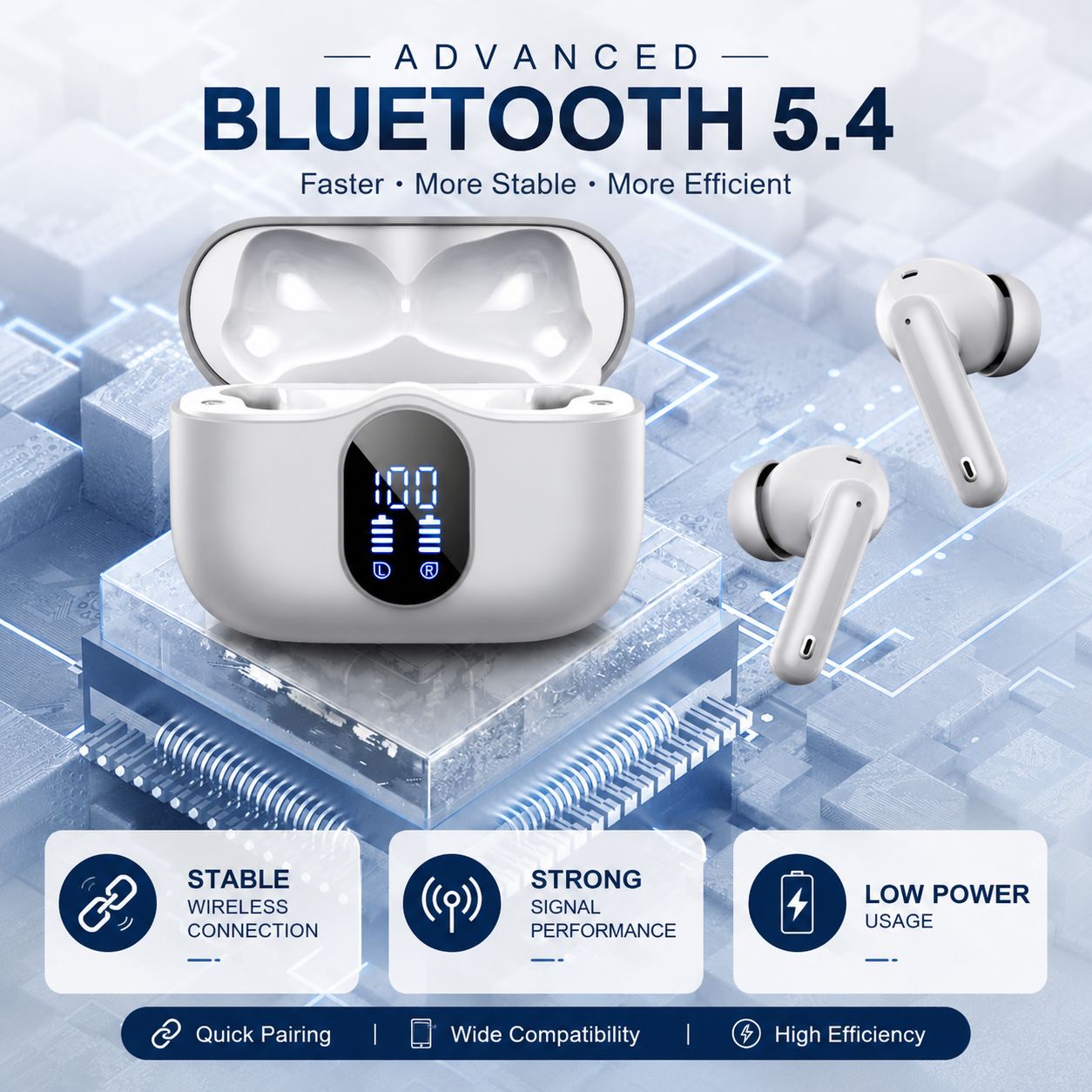 WesTech A90 PRO WIRELESS EARBUDS-BLUETOOTH 5.4
