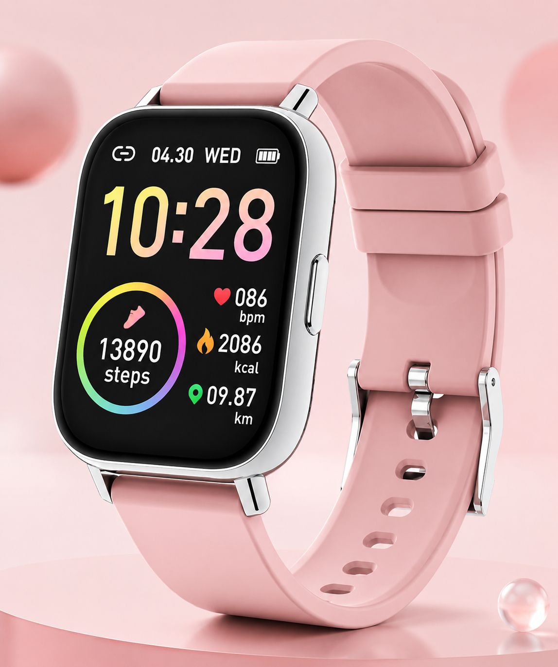 WeSTech FitPro Smart Watch – 1.69” HD Full Touch Screen | Heart Rate Monitor | Sleep Tracking | Sports Modes