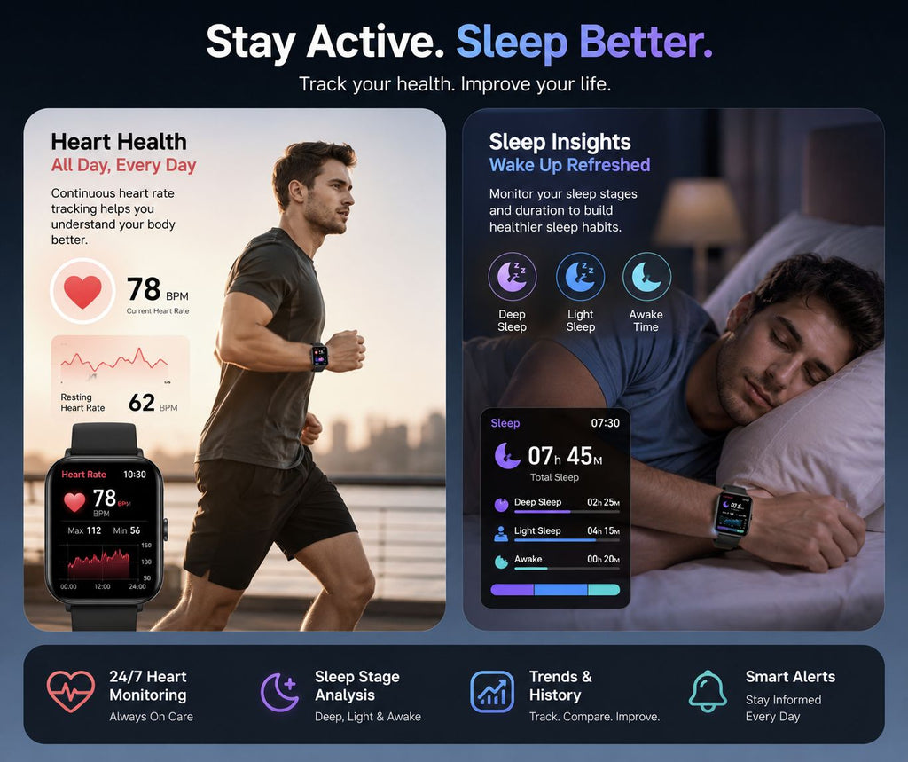 WeSTech FitPro Smart Watch – 1.69” HD Full Touch Screen | Heart Rate Monitor | Sleep Tracking | Sports Modes