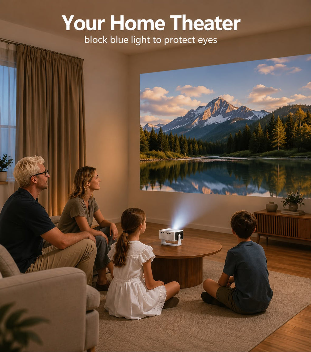 WesTech Mini Portable Projector – 1080P Supported, Auto Keystone, 360° Rotation & Zoom